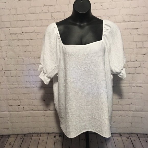 Cato Tops - Cato Textured Square Neck Top, S:22/24